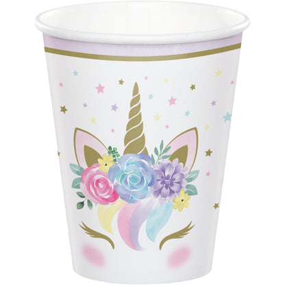 Sweet Unicorn Einhorn Party Pastell Pappbecher Partybecher Geburtstag