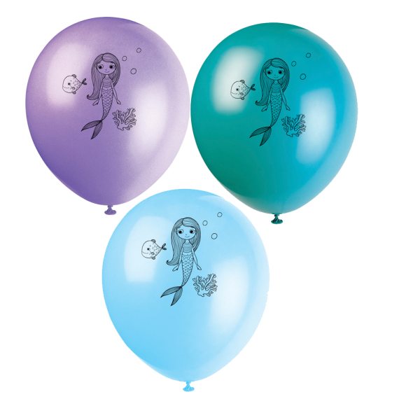 Meerjungfrau Party Geburtstag Ballons Latexballons Luftballons Motivballlons