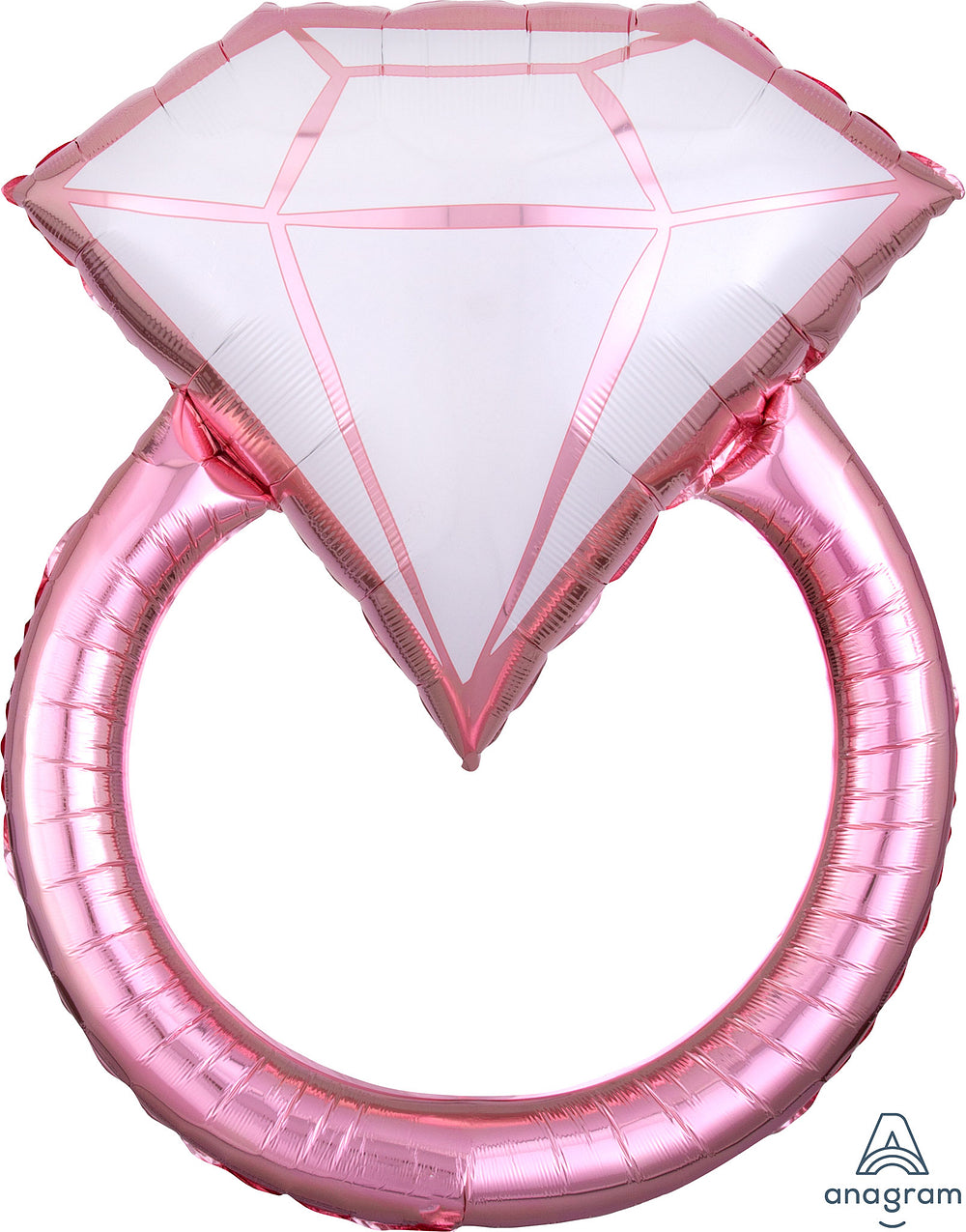 XXL Folienballon in Form eines Ring in Rosegold Brautparty JGA