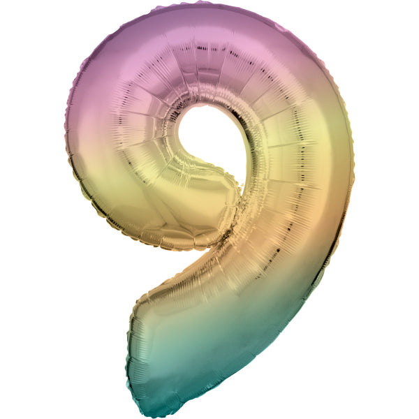 Zahlenballon Regenbogen