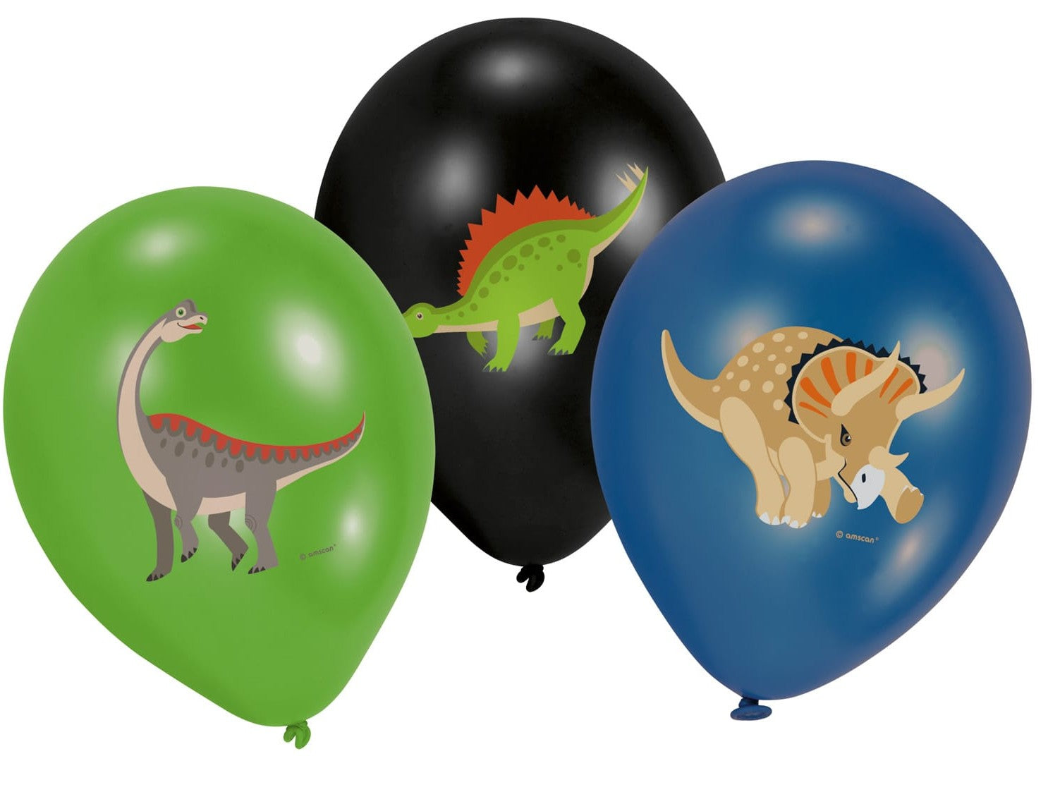Dino Party Kindergeburtstag Motivballons Ballons Luftballons Grün Blau 