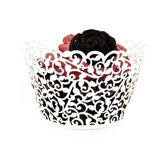 Cupcake Wrapper Hochzeit Weiss