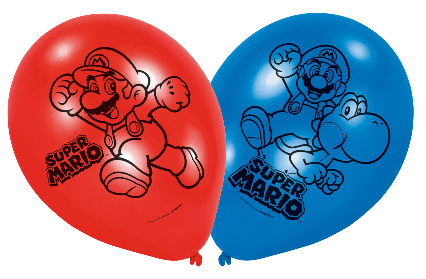 Latexballons Luftballons Rot Blau Super Mario Party