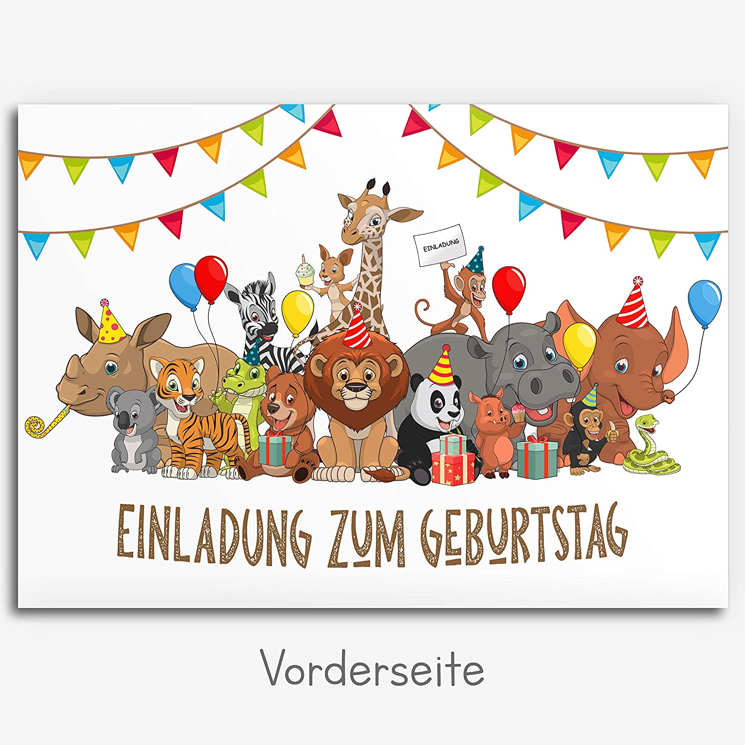 Einladung Dschungel Party Kinder Geburtstag Safari