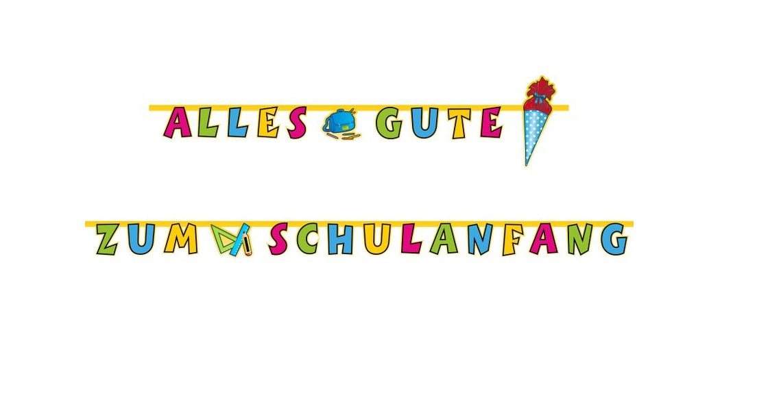 Deko Paket für die Einschulung in Bunt