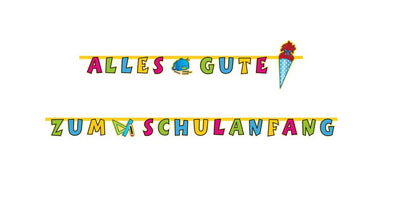 Einschulungsdeko in Bunt
