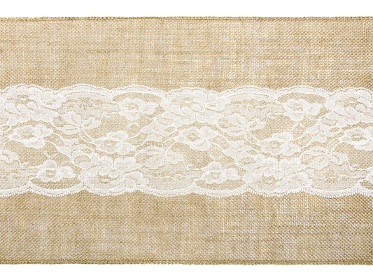 Tischläufer Jute Vintage Spitze Hochzeit Geburtstag Bride