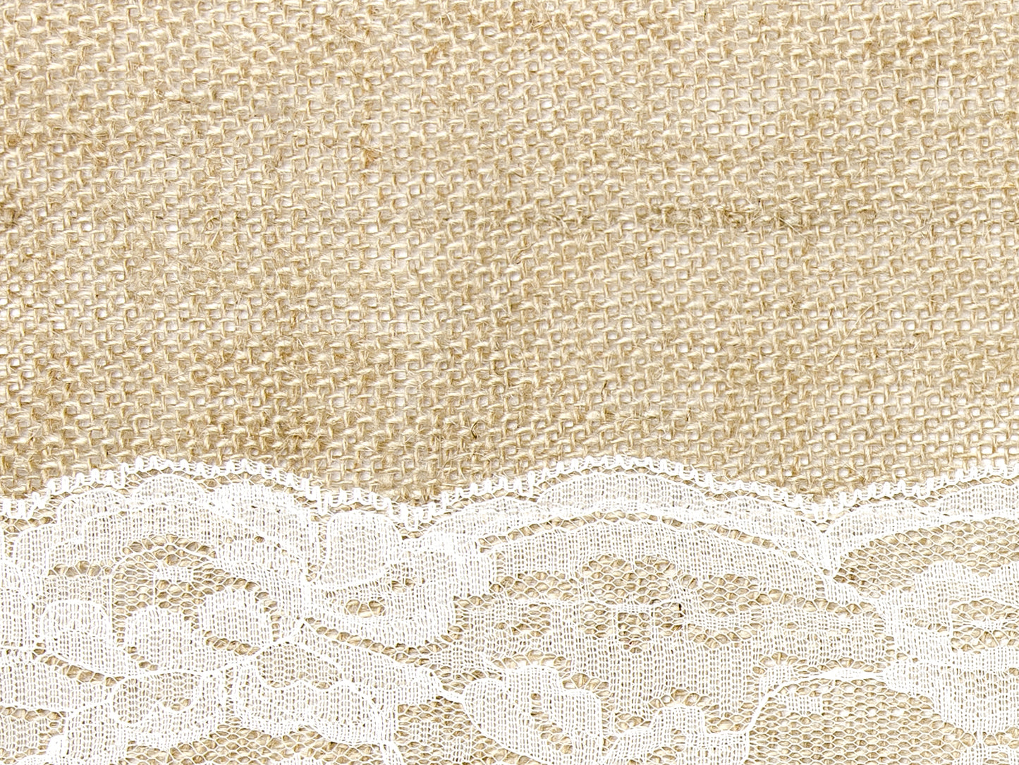 Tischläufer Jute mit Spitze