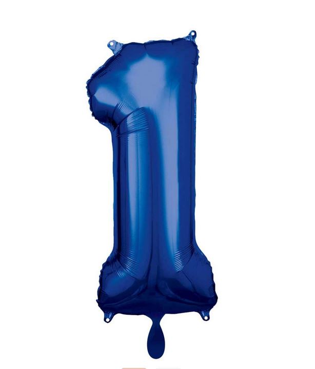 Zahlenballon Blau Dunkelblau Folienballon 1 2 3 4 5 6 7 8 9 0 35cm 86cm