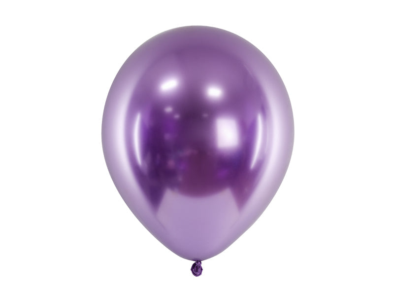 Glossy Ballons in Lila Elegant Metallic glänzend Meerjungfrau 