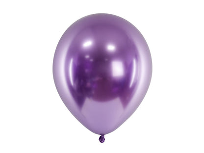 Glossy Ballons in Lila Elegant Metallic glänzend Meerjungfrau 