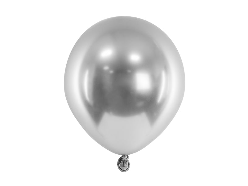 Glossy Ballon Luftballons Silber Glänzend