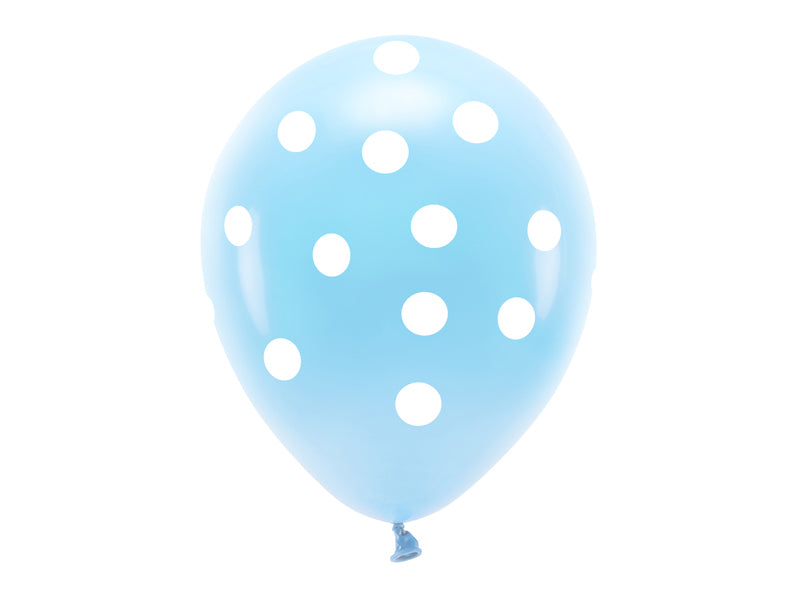 Luftballons Baby Party Blau Hellblau Punkte Babyshower Junge 