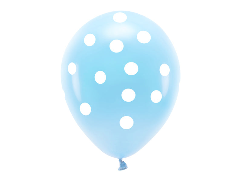 Luftballons Baby Party Blau Hellblau Punkte Babyshower Junge 