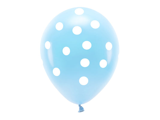 Luftballons Baby Party Blau Hellblau Punkte Babyshower Junge 