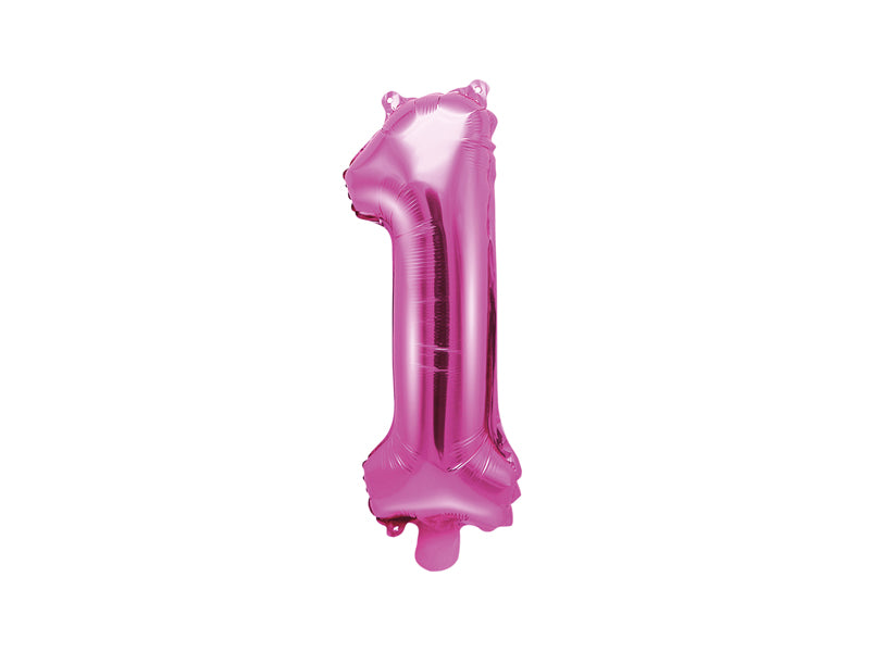 Zahlenballon Rosa Pink Folienballon 1 2 3 4 5 6 7 8 9 0 35cm 