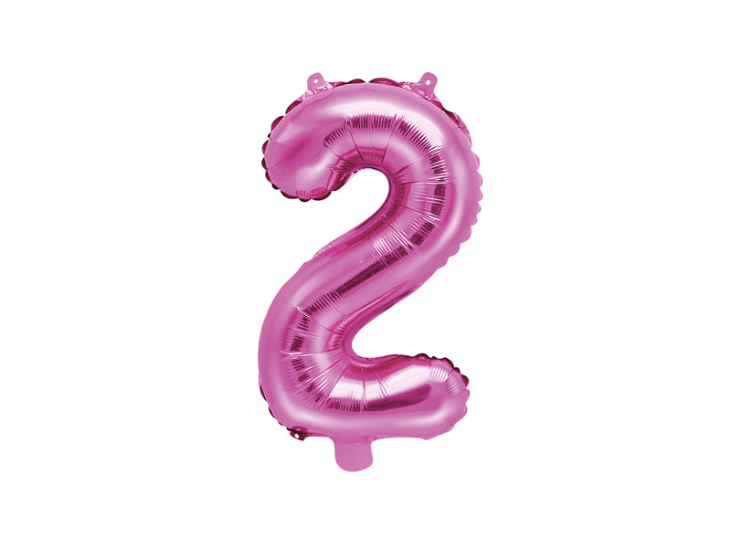 Zahlenballon Pink