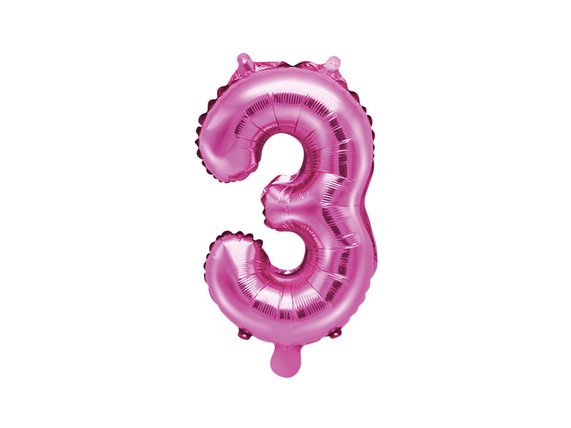 Zahlenballon Pink