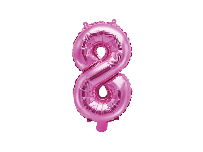 Zahlenballon Pink