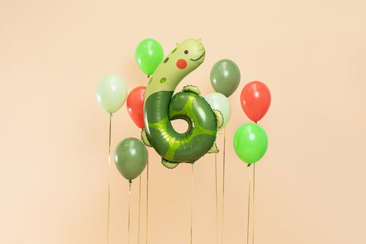 Zahlenballon Tier Schildkröte Sechs 6