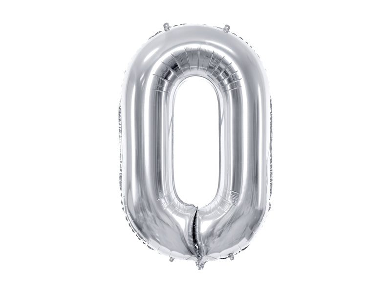 Zahlenballon Silber 35cm