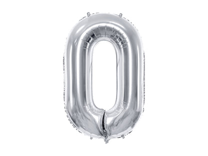 Zahlenballon Silber 35cm
