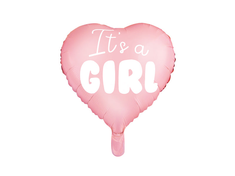 It's a girl Herz Folienballon Rosa Mädchen Baby Party