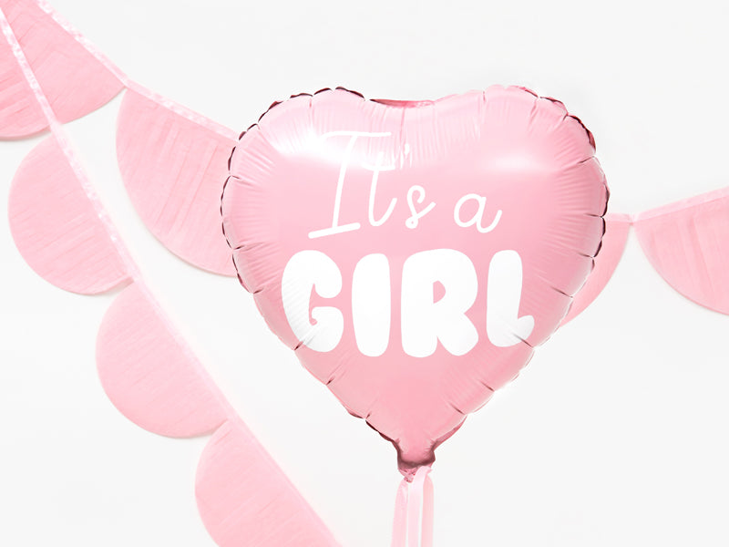 It's a girl Herz Folienballon Rosa Mädchen Baby Party