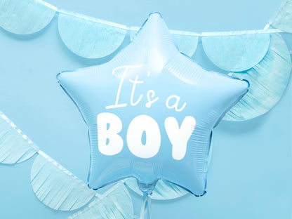 Babyshower Baby Party Junge Blau Boy Folienballon Stern