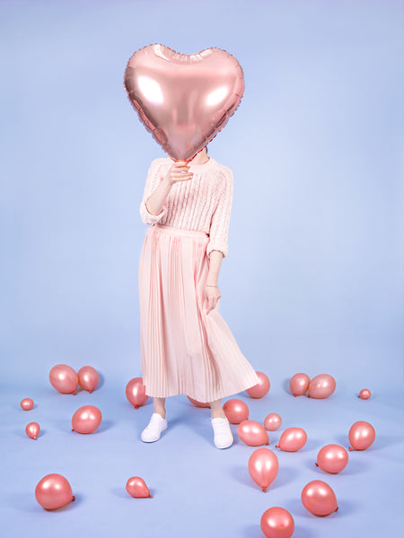 Folienballon Herz Roségold