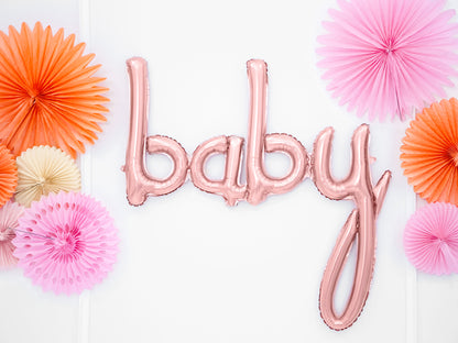 Schriftzug baby girl Rosegold Rose Baby Party Girl Mädchen Folienballon