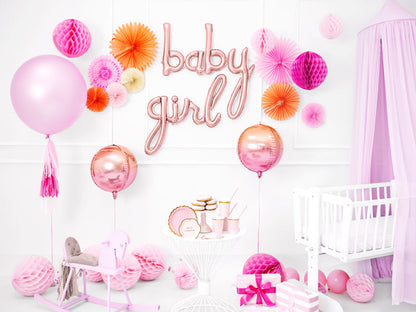 Schriftzug baby girl Rosegold Rose Baby Party Girl Mädchen Folienballon