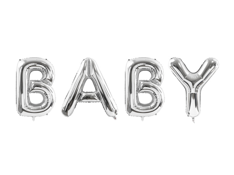 Folienballon Silber Baby Party Babyshower