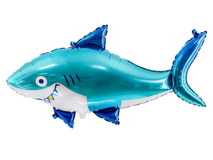 Folienballon Hai Haifisch XXL Blau Ocean Unterwasser Piraten Party Kindergeburtstag