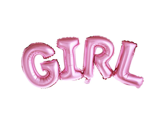  Schriftzug GIRL Pink  Rosa Baby Mädchen Folienballon
