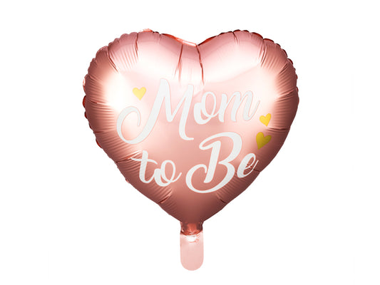 Mom to be Rose Rosegold Rosa Folienballon Herz Baby Party