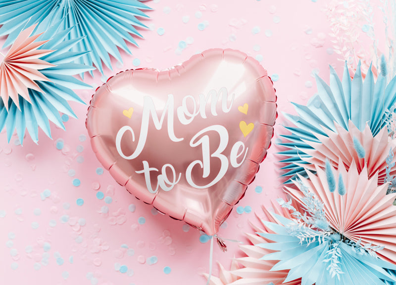 Mom to be Rose Rosegold Rosa Folienballon Herz Baby Party