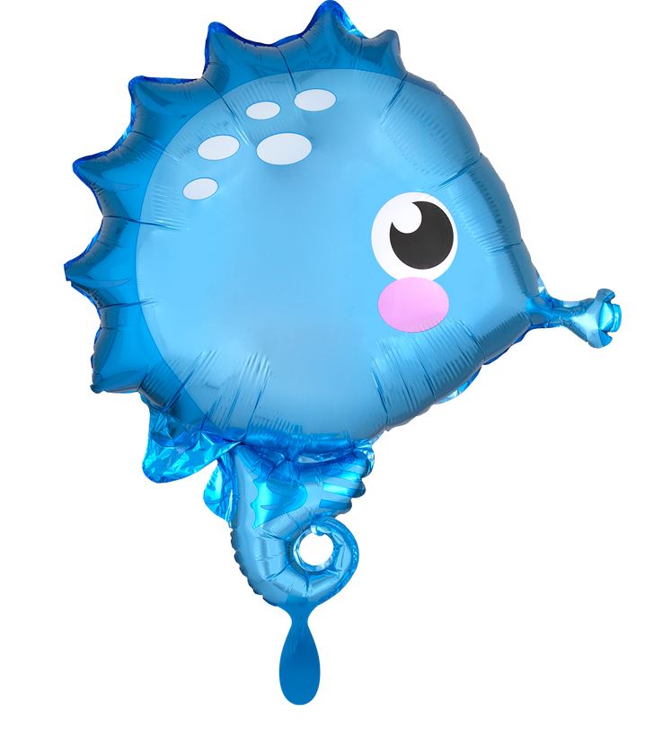 Party Geburtstag Dekoration Ocean Unterwasser Meeres Seepferd Ballon Folienballon Seepferdchen