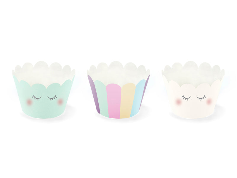 Muffinförmchen Augen Pastell Einhorn Party Geburtstag