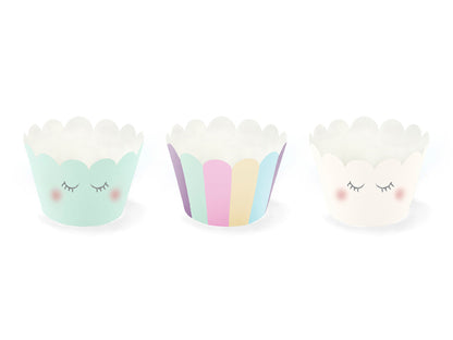 Muffinförmchen Augen Pastell Einhorn Party Geburtstag