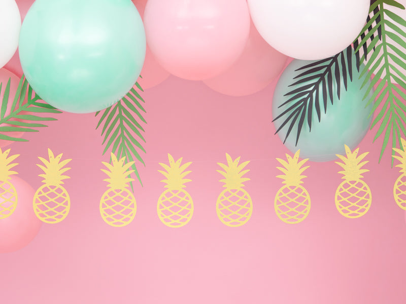 Girlande Ananas Gold Sommer Party Tropical 
