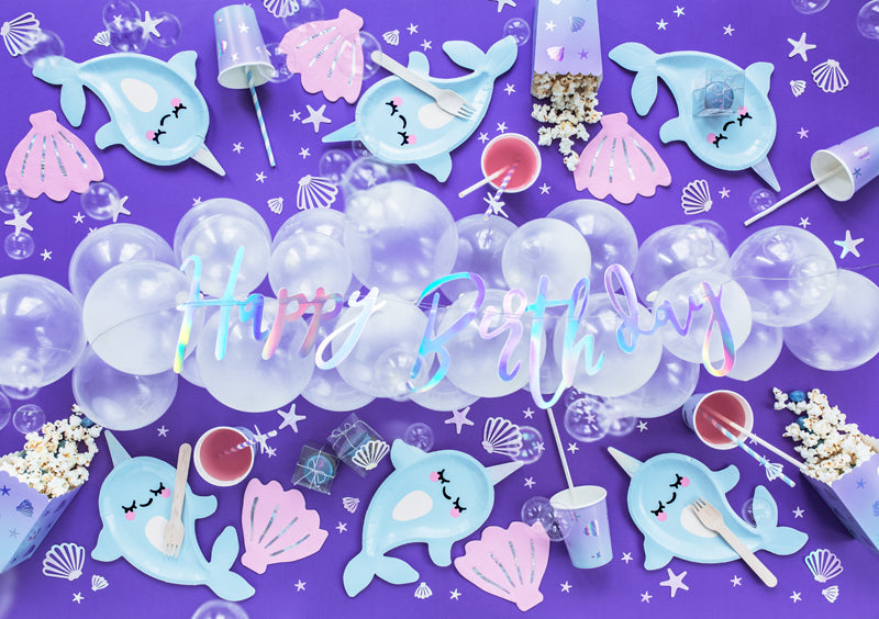 Latexballons transparent Muscheldeko Unterwasser Narwal Party Meerjungfrauen
