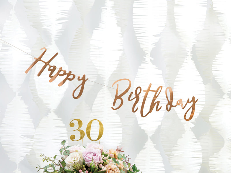 Happy Birthday Girlande Rosegold
