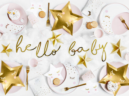Girlande Gold Hello Baby Party Babyshower