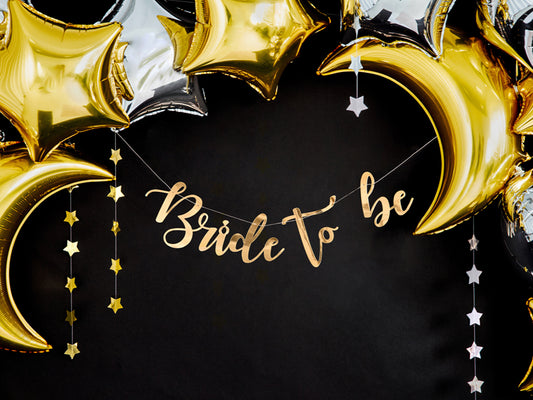 Girlande Bride to be Gold Banner