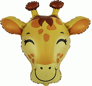 Folienballon Giraffe Kopf Dschungel Safari Party Kindergeburtstag