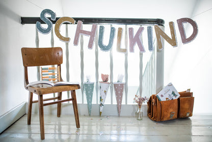 Einschulung Deko Schulkind Schulstart Schulanfang Krokodil Fuchs Girlande Caketopper Konfetti Erinnerungsbuch