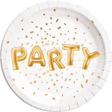 Pappteller Party Gold Partyteller