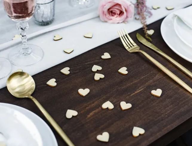 Konfetti Herzen Holz Kreis Hochzeit Geburtstag