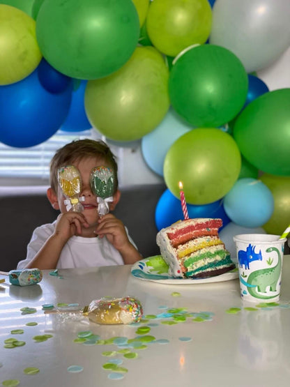 Ballongirlande Blau Grün Kindergeburtstag Dino